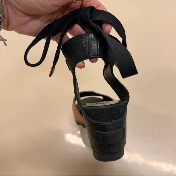 Sorel Joanie Wrap Wedge Leather Sandals - Picture 10 of 16